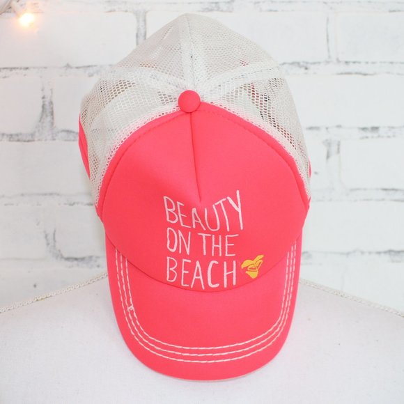 Roxy Beauty on the Beach Pink Mesh Hat - Picture 1 of 4